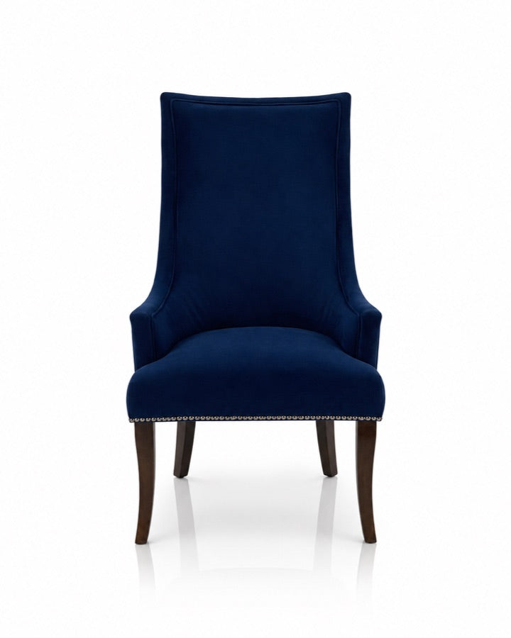 Navy Velvet Chair studio prop