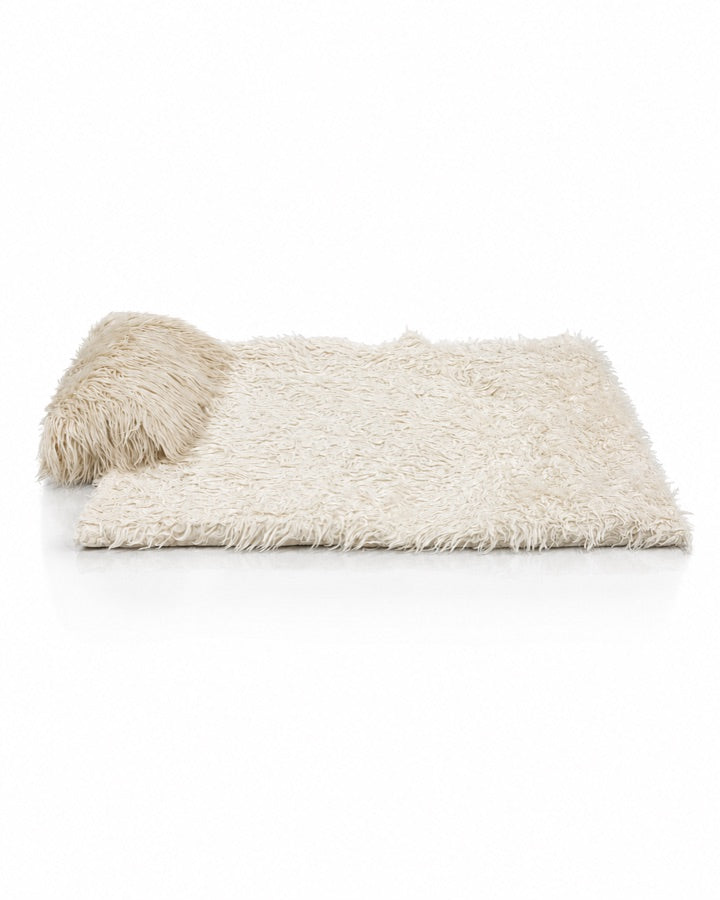 Cream Faux-Fur Layer studio prop