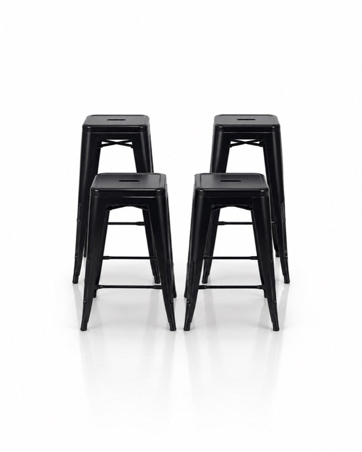Black Metal Stools studio prop