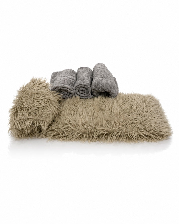 Taupe Faux-Fur Layer studio prop