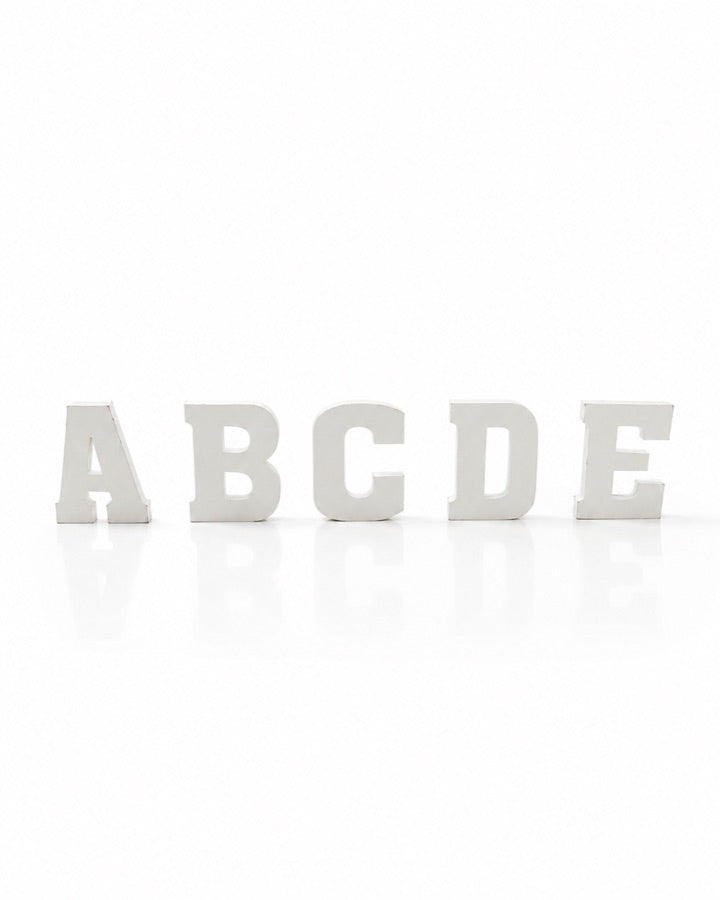 White Alphabet Letters studio prop