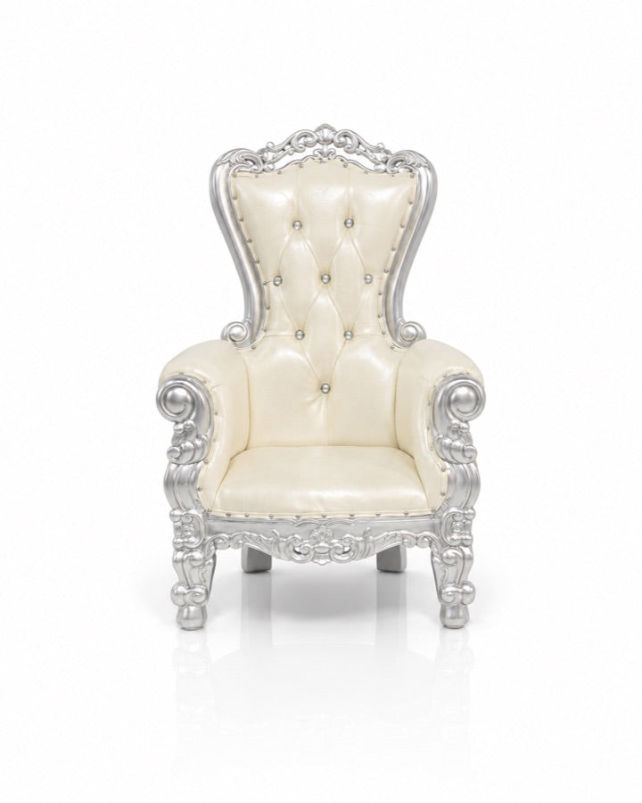 Silver Petite Throne studio prop