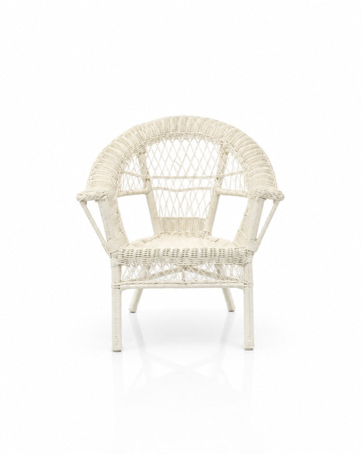 White Wicker Chair studio prop