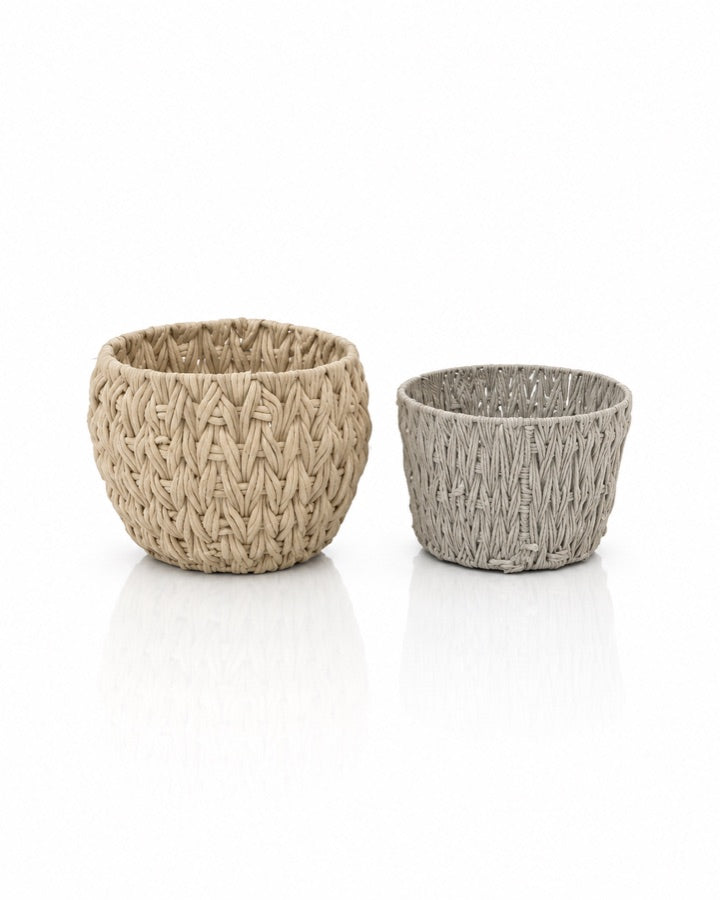 Woven Planter Baskets studio prop