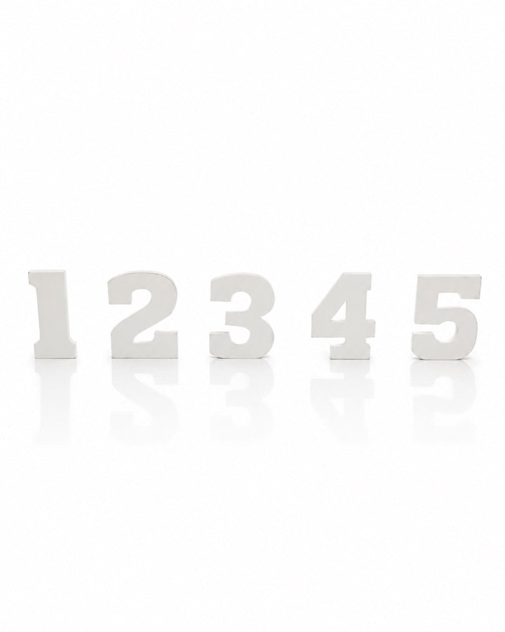 White Number Set studio prop