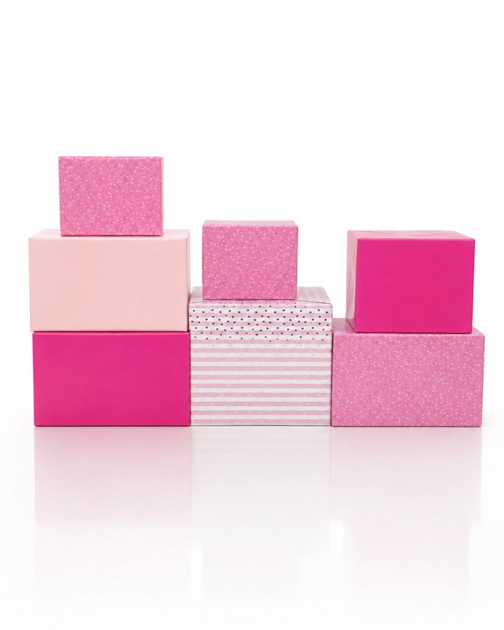 Pink Gift Boxes studio prop